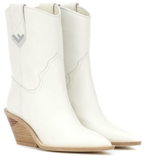 lucidalabra fendi bianco|Shop Fendi Heeled Leather Cowboy Boots .